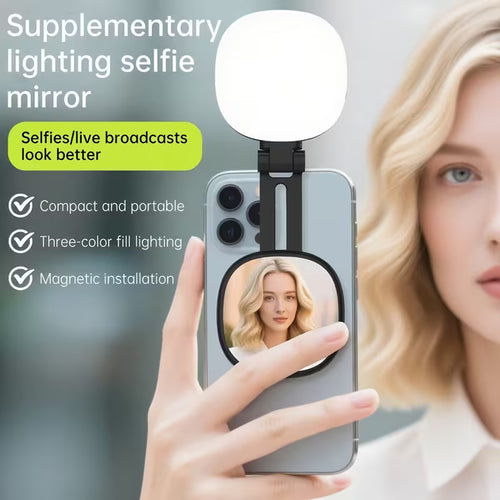 1pc Multifunctional Folding Selfie Mirror