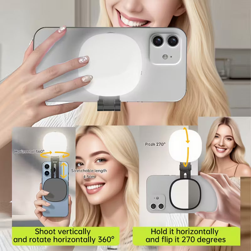 1pc Multifunctional Folding Selfie Mirror