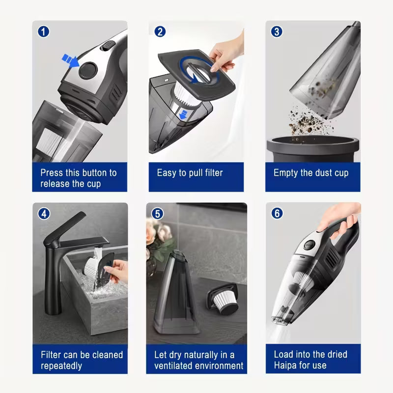 Portable Handheld Vacuum Cleaner for Home and Car